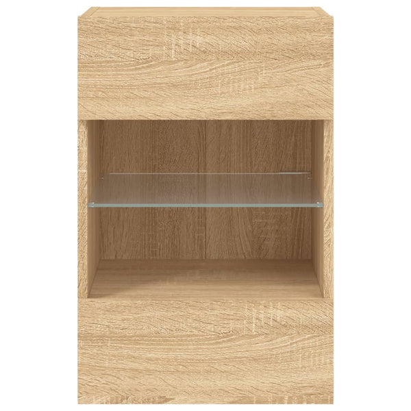 TV-Wandschrank Sonoma Eiche mit LED