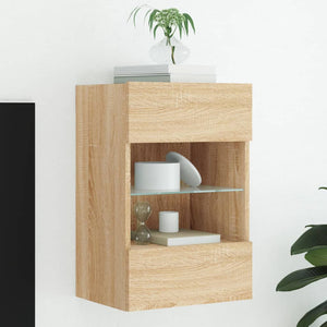TV-Wandschrank Sonoma Eiche mit LED