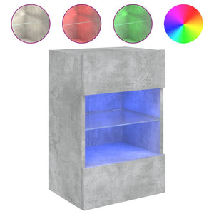 TV-Wandschrank mit LED Betongrau