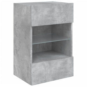 TV-Wandschrank mit LED Betongrau