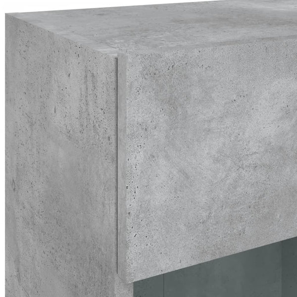 TV-Wandschrank mit LED Betongrau