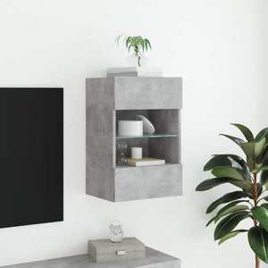 TV-Wandschrank mit LED Betongrau