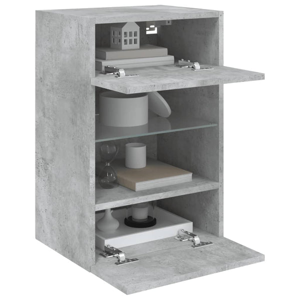 TV-Wandschrank mit LED Betongrau