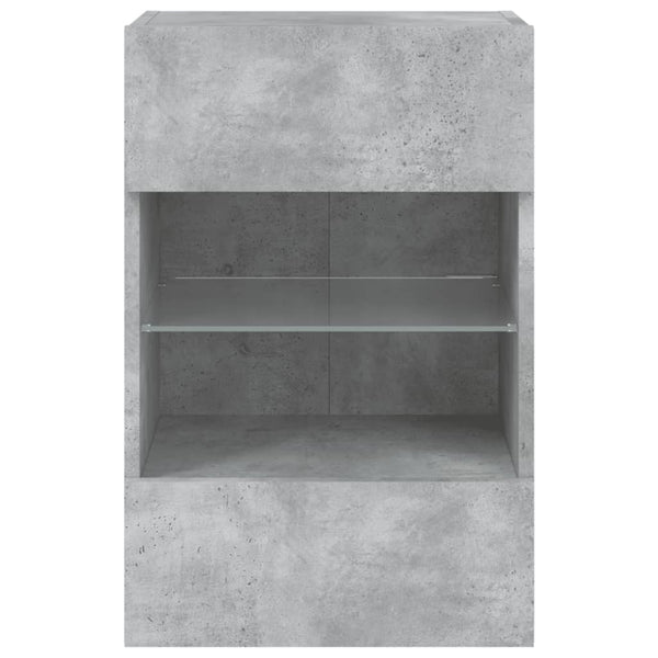 TV-Wandschrank mit LED Betongrau
