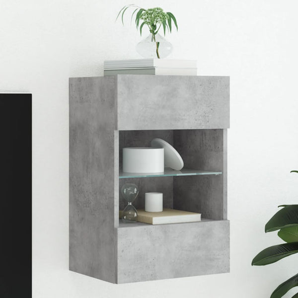 TV-Wandschrank mit LED Betongrau