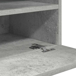 Wandschränke mit LED-Leuchten, 2er-Set, Betongrau