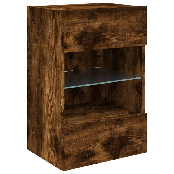 TV-Wandschrank Räuchereiche mit LED 40cm