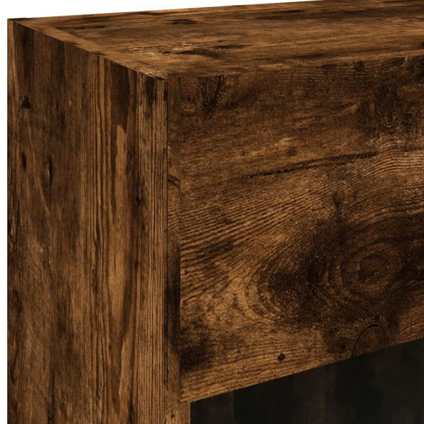 TV-Wandschrank Räuchereiche mit LED 40cm