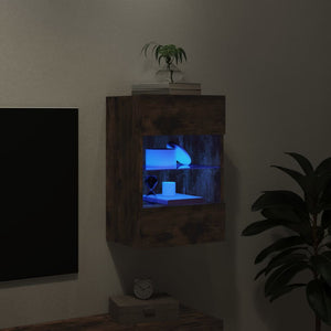 TV-Wandschrank Räuchereiche mit LED 40cm
