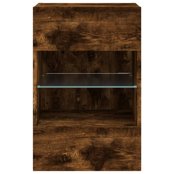 TV-Wandschrank Räuchereiche mit LED 40cm