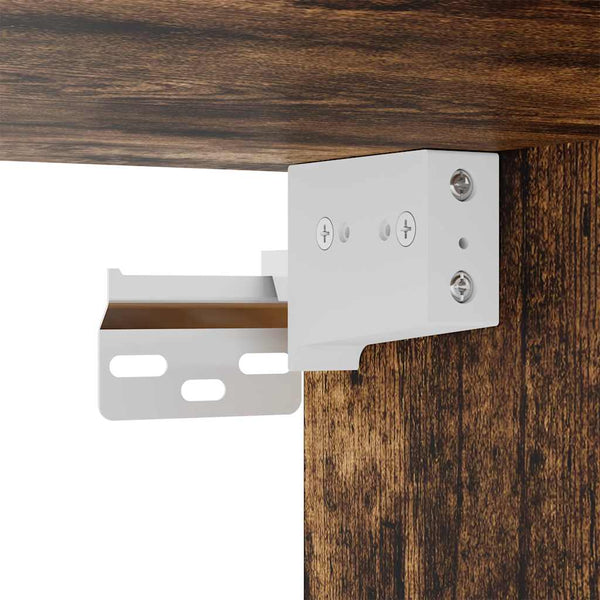 Wandschränke mit LED für TV Räuchereiche, 2er-Set