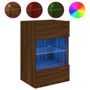 TV-Wandschrank mit LED Eichenoptik