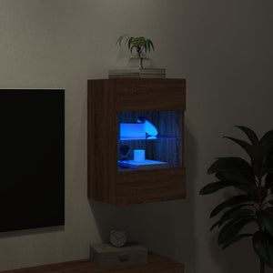 TV-Wandschrank mit LED Eichenoptik