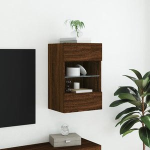 TV-Wandschrank mit LED Eichenoptik