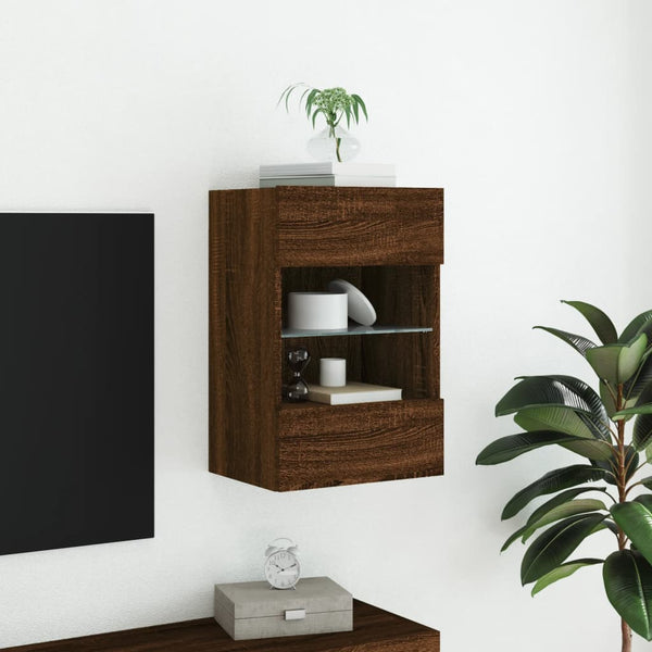 TV-Wandschrank mit LED Eichenoptik