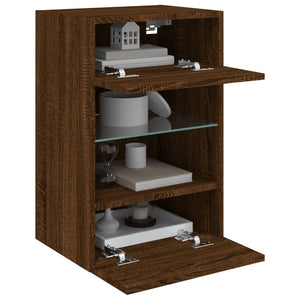 TV-Wandschrank mit LED Eichenoptik