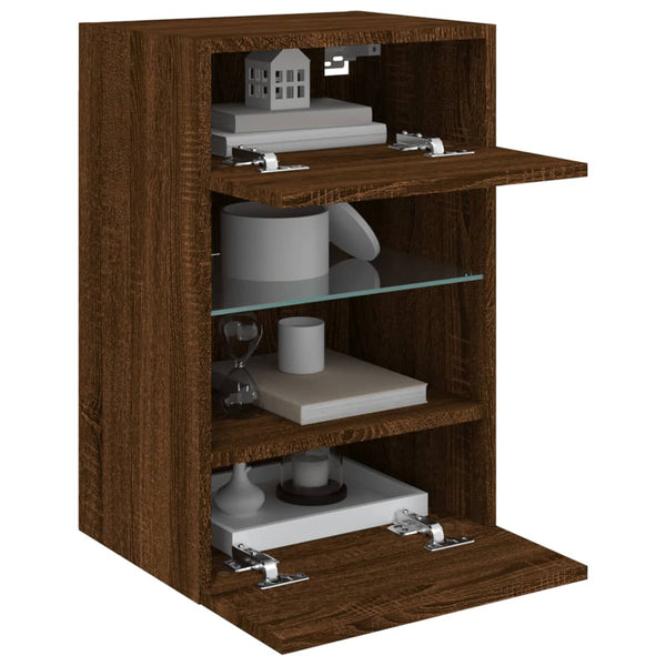 TV-Wandschrank mit LED Eichenoptik