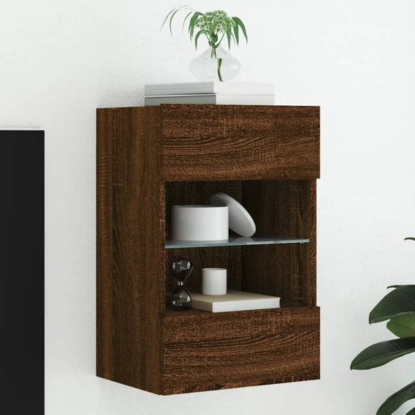 TV-Wandschrank mit LED Eichenoptik
