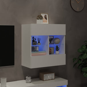 TV-Wandschrank mit LED Weiß 58,5 cm