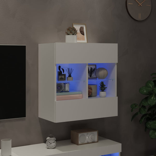 TV-Wandschrank mit LED Weiß 58,5 cm