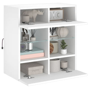TV-Wandschrank mit LED Weiß 58,5 cm