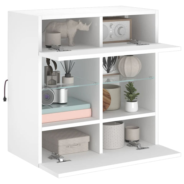 TV-Wandschrank mit LED Weiß 58,5 cm