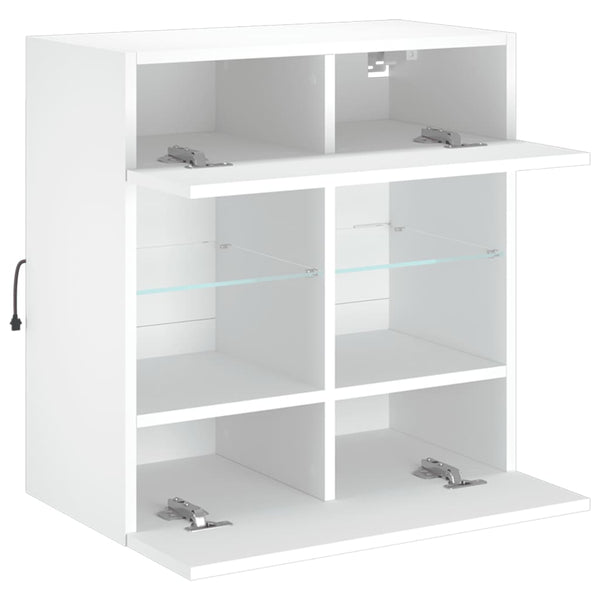 TV-Wandschrank mit LED Weiß 58,5 cm