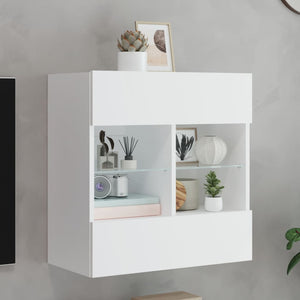 TV-Wandschrank mit LED Weiß 58,5 cm