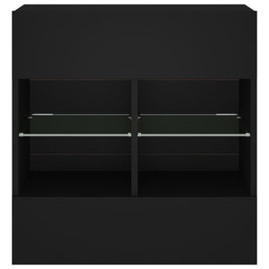 TV-Wandschrank mit LED Schwarz 58,5 cm