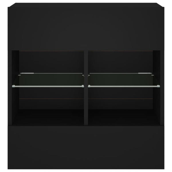 TV-Wandschrank mit LED Schwarz 58,5 cm