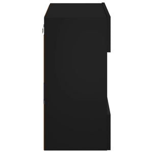 TV-Wandschrank mit LED Schwarz 58,5 cm
