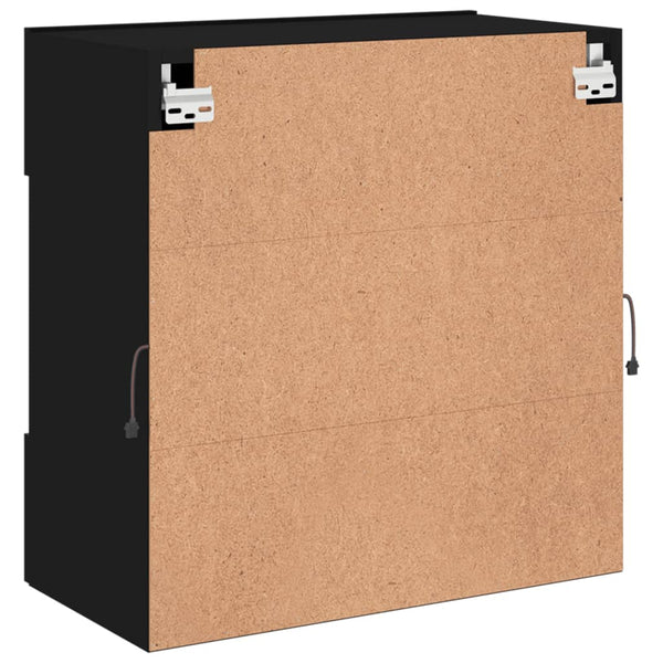 TV-Wandschrank mit LED Schwarz 58,5 cm