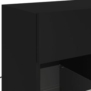 TV-Wandschrank mit LED Schwarz 58,5 cm