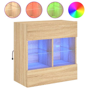 TV-Wandschrank Sonoma Eiche mit LED