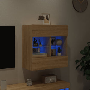 TV-Wandschrank Sonoma Eiche mit LED