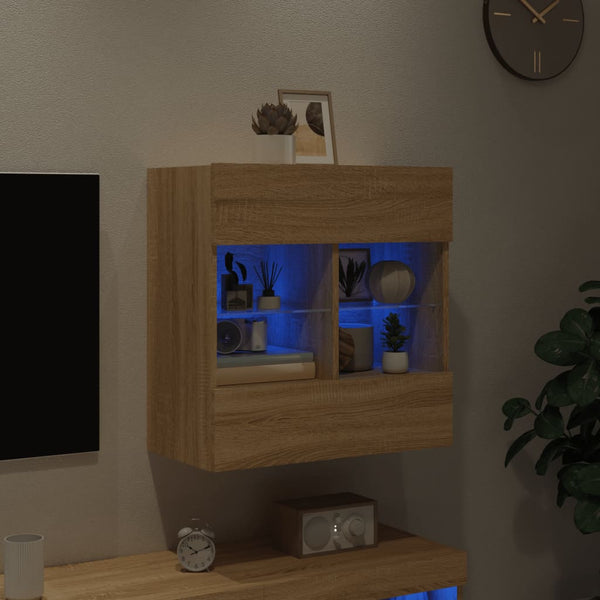 TV-Wandschrank Sonoma Eiche mit LED