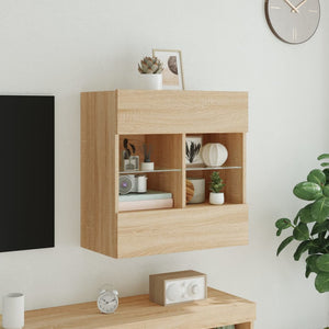 TV-Wandschrank Sonoma Eiche mit LED