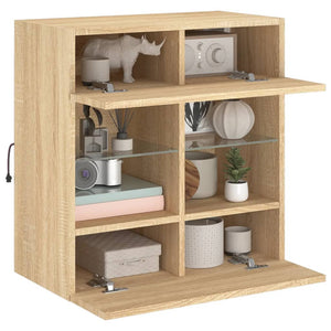TV-Wandschrank Sonoma Eiche mit LED