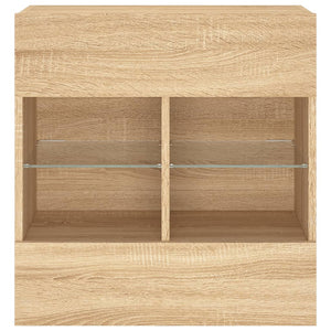 TV-Wandschrank Sonoma Eiche mit LED