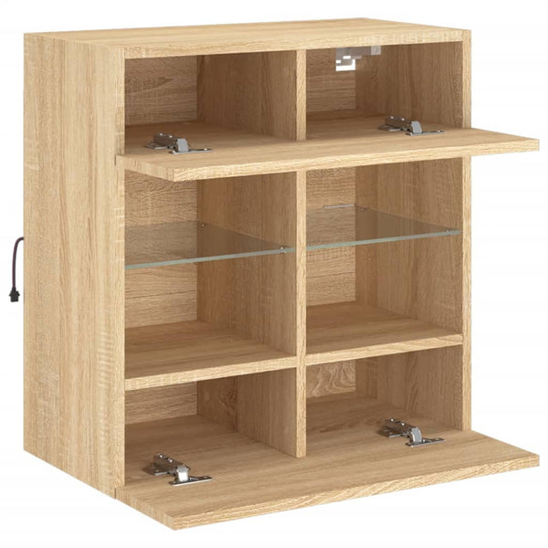 TV-Wandschrank Sonoma Eiche mit LED