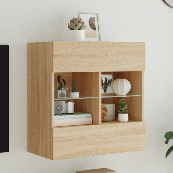TV-Wandschrank Sonoma Eiche mit LED