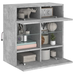 TV-Wandschrank mit LED Betongrau 58,5cm