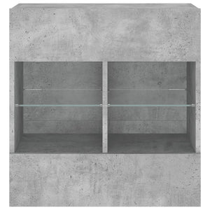 TV-Wandschrank mit LED Betongrau 58,5cm