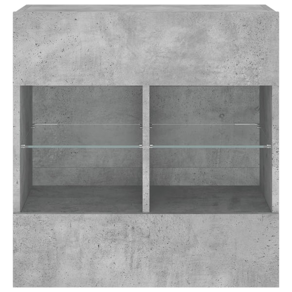 TV-Wandschrank mit LED Betongrau 58,5cm