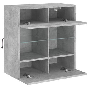 TV-Wandschrank mit LED Betongrau 58,5cm