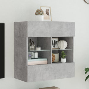 TV-Wandschrank mit LED Betongrau 58,5cm