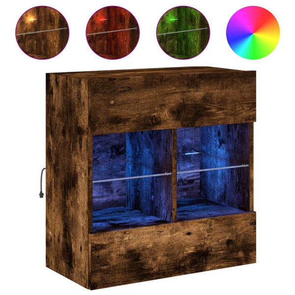 TV-Wandschrank Räuchereiche mit LED 58,5cm