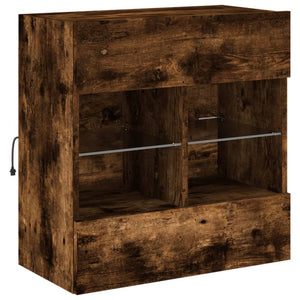 TV-Wandschrank Räuchereiche mit LED 58,5cm