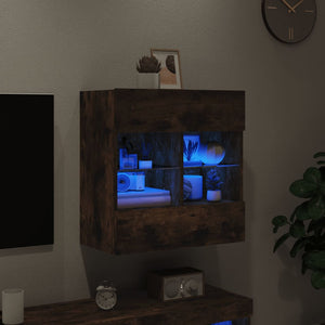 TV-Wandschrank Räuchereiche mit LED 58,5cm