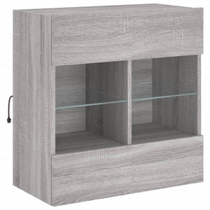 TV-Wandschrank Grau Sonoma mit LED